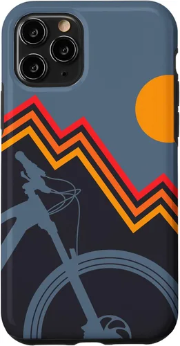 Vista 13 de iPhone 12 mini divertido ciclismo de montaña nacido para el Mtns MTB Trail Bike Case
