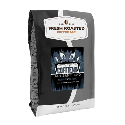 Vista 51 de Fresh Roasted Coffee, Blackbeard's Revenge, 12 onzas, tostado medio, Kosher, grano entero
