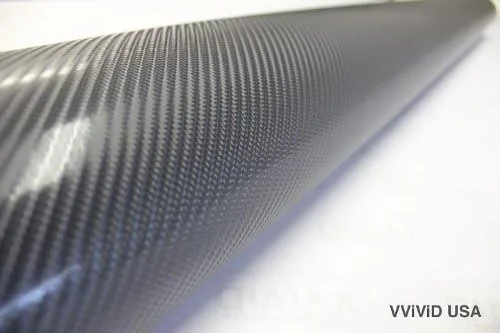 Vista 6 de VViViD Rollo de película de vinilo, para cubrir el auto, color gris oscuro, fibra de carbono, con tecnología de liberación de aire.