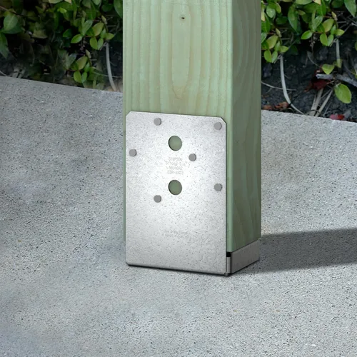 Vista 3 de Simpson Strong-Tie ABU46RZ - Base de poste de separación ajustable galvanizada ZMAX para 4x6 áspero