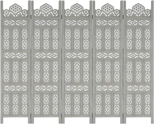 Vista 33 de Divisor de habitación de madera tallado a mano de 4 paneles, divisores de habitación plegables independientes, divisor de habitación, pantalla