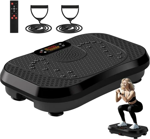 Vista 13 de SoftGym Vibration Plate Exercise Machine for Lymphatic Drainage,Power Vibrate Stand Shake Board 450 Lbs Capacity Whole Body Workout Waver with