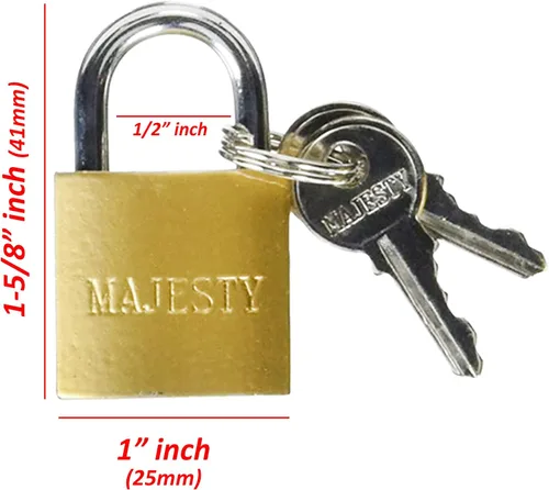 Vista 2 de Juego de 20 candados de latón macizo de 0.984 in, con 2 llaves para equipaje de casillero