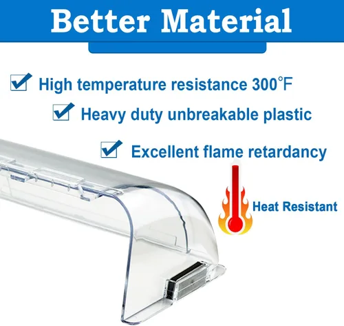 Vista 3 de Deflector de calefacción y ventilación para rejillas, pared lateral, techo, registros de piso - Ajuste entre 9"-14", cubiertas magnéticas