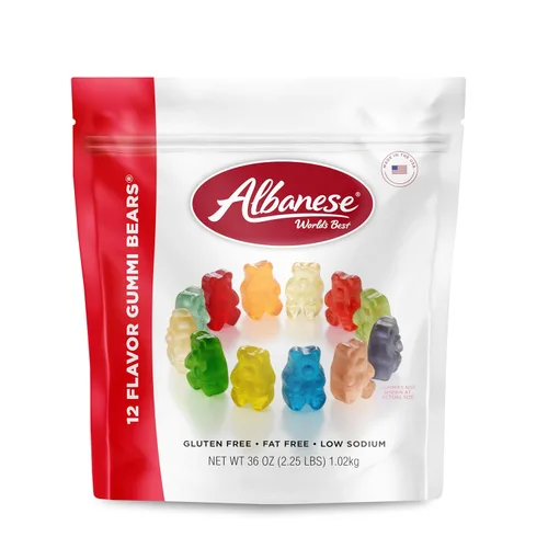 Vista 9 de Albanese World's Best Berry Flavored Gummi Bears, bolsas de dulces de 3.5 onzas, envueltas individualmente, paquete de 12