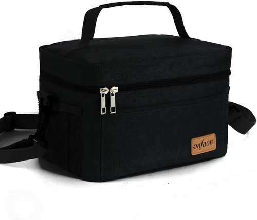 Vista 14 de ONFAON Lonchera para hombres/mujeres, lonchera reutilizable con aislamiento, bolsa de refrigeración a prueba de fugas, bolsa de almuerzo congelable