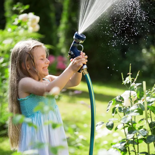 Vista 7 de Solution4Patio - Manguera corta de jardín verde de conexión corta de 3/4 pulgadas x 6 pies, sin torceduras, a prueba de fugas, accesorios