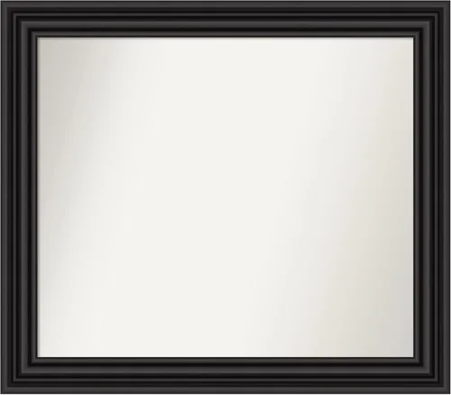 Vista 112 de Amanti Art Espejo personalizado, espejo de baño negro puente, espejo de pared o espejo de tocador de baño sobre el fregadero (26 x 26 pulgadas)