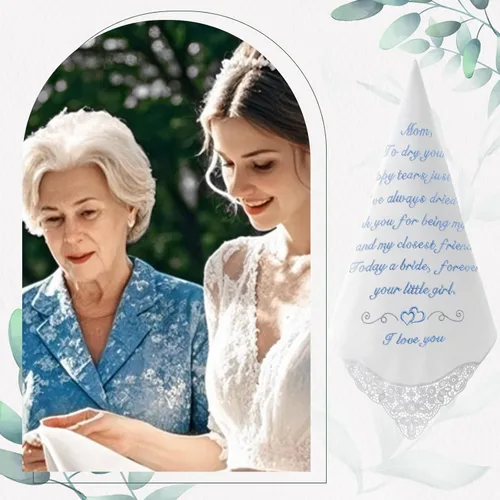 Vista 4 de W&F GIFT Regalo de boda Impresión de seda Mamá Papá Nuevos padres Otros pañuelos