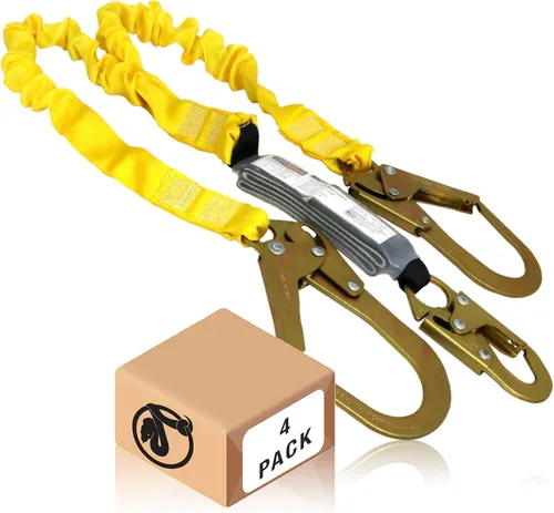 Vista 11 de KwikSafety - Charlotte, NC - Python [Amortiguador externo] Cordón de seguridad de doble pierna de 6 pies OSHA ANSI Equipo de retención de protección