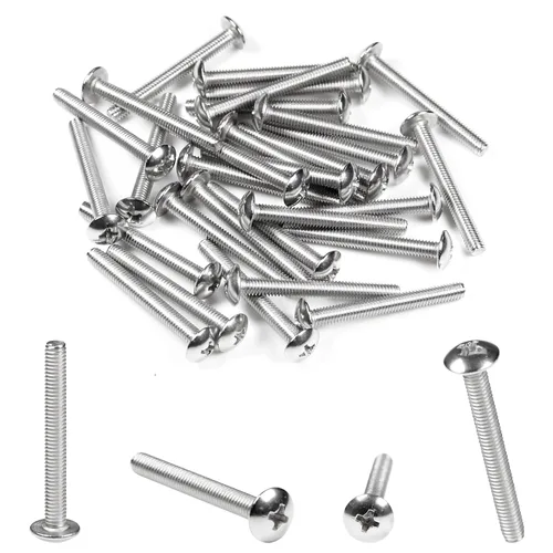 Vista 72 de MroMax Tornillos de máquina M2.0.197 x 0.157 in Tornillos Phillips Cross Truss Head Tornillo 304 Pernos de sujeción de acero inoxidable 15pcs