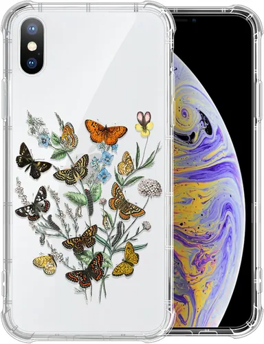 Vista 30 de Funda compatible con iPhone X/Xs, TPU suave, transparente, a prueba de golpes, funda protectora transparente para iPhone X/XS, alpaca