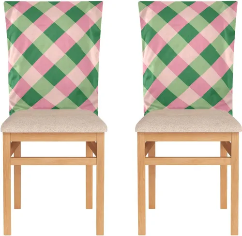Vista 2 de Blush Green Square Decorative Chair Slipcover for Festivals (Easter, Graduation, etc.) Soft Stretch Chair Covers Cover para sillas de comedor 6