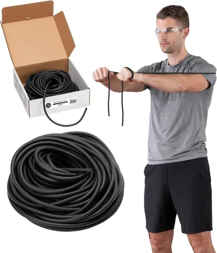 Vista 10 de THERABAND Latex Resistance Tubing, Red, Medium Level 2, 100 ft Roll, Professional Grade Resistance Band for Exercise, Upper and Lower Body Workouts
