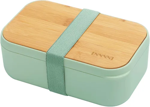 Vista 11 de Lonchera Bento Box para adultos, 2 recipientes apilables, 68 onzas, tapa de bambú natural, apta para microondas, apta para lavavajillas, sin BPA