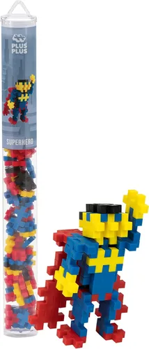 Vista 8 de Plus Plus Juego de bloques de construcción de rompecabezas 3D, divertidas figuras de fantasía para niños, 70 piezas entrelazadas, tubo