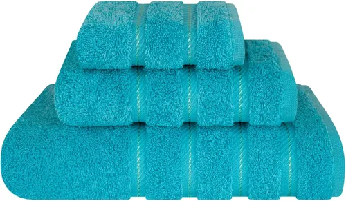 American Soft Linen - Juego de toallas de 3 piezas, 1 toalla de baño, 1 toalla de mano y 1 toalla pequeña, 100% algodón turco para baño, juego de