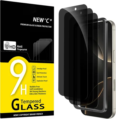 Vista 34 de NEW'C Paquete de 3 protectores de pantalla diseñados para iPhone 12 Pro Max (6.7 pulgadas), protección de vidrio templado mejorada, compatible