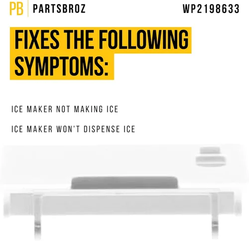 Vista 3 de PartsBroz WP2198633 - Cubierta de emisor abatible compatible con refrigerador Whirlpool Kenmore KitchenAid Dacor - Sustituye a AP6006176 2198633