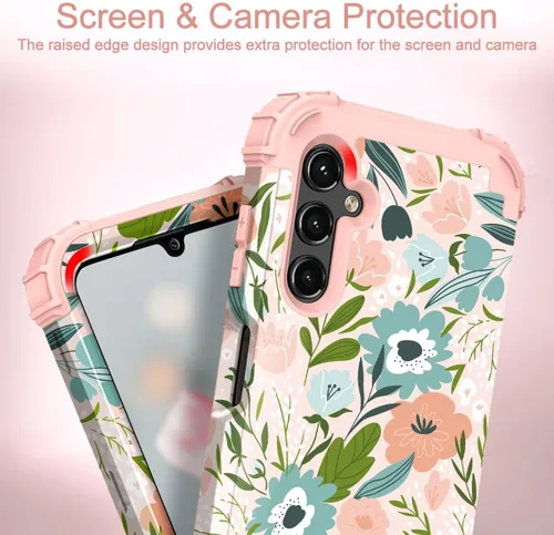 Vista 167 de Hocase Funda para Galaxy A13 5G, resistente a prueba de golpes, protección de goma de silicona suave, funda protectora híbrida de plástico duro