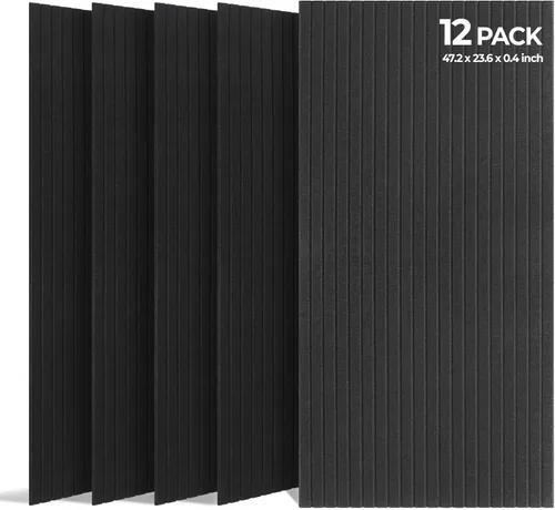 Vista 7 de SD SODOCT Paquete de 36 paneles de espuma acústica con autoadhesivos de 12 x 12 x 1 pulgadas, paneles de espuma a prueba de sonido para paredes