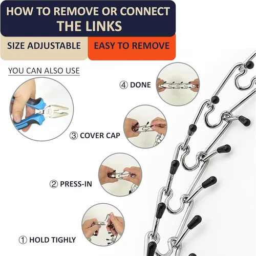 Vista 6 de DEYACE Collar de entrenamiento para perros con hebilla de liberación rápida, collar de acero inoxidable ajustable para perros pequeños, medianos