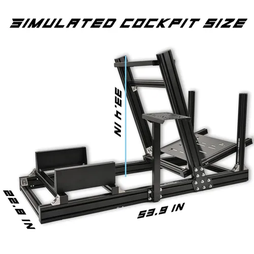 Vista 2 de Anman G920 Rock-Firm Racing Simulator Cockpit Fit for Logitech G29 G923,Thrustmaster T300RS T150S TX, Fanatec,PC,PS4 Steering Wheel Stand race car