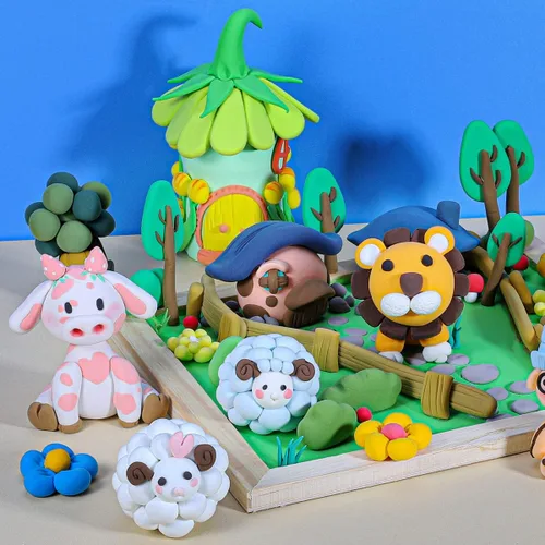 Vista 4 de CiaraQ Modeling Clay Kit - 24 Colors Air Dry Ultra Light Clay, Safe & Non-Toxic, Great Gift for Kids.