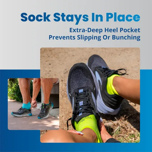 Vista 6 de Balega Calcetines deportivos de rendimiento Hidden Comfort invisibles para correr para hombre (1 par)