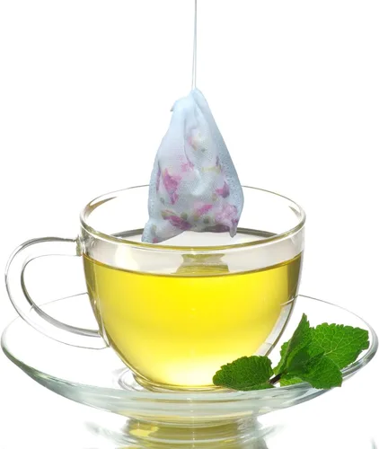 Vista 6 de Filtro de té, bolsas de té, bolsas de té para té de hojas sueltas, 100 unidades, 4 pulgadas x 3.2 pulgadas, color blanco
