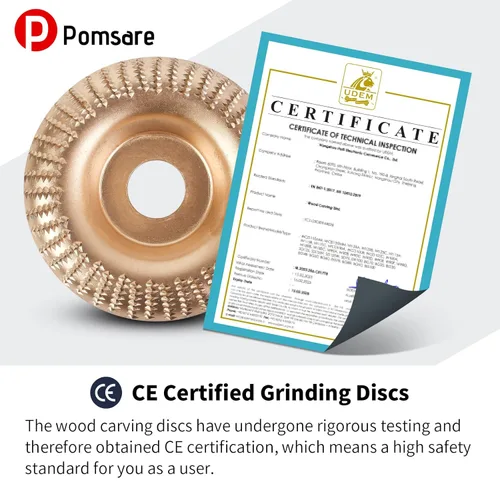 Vista 8 de Pomsare Disco de Tallado de Madera Disco de Formado de Madera Formador de Madera para Amoladora Angular de 4 1/2 Pulgadas con Árbol de 7/8 y 5/8