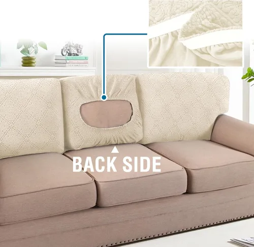 Vista 7 de H.Versailtex 2025 Fundas de sofá Jacquard para sofá de 3 cojines, 1 pieza de fundas elásticas para sofá, protector de muebles antideslizante, suave
