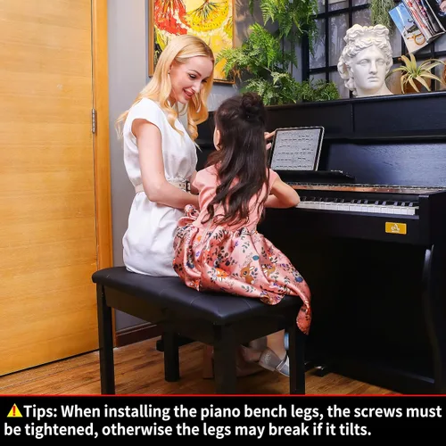 Vista 7 de AODSK Piano digital para principiantes con teclado de 88 teclas+banco de piano dúo de madera AODSK