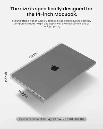 Vista 4 de tomtoc estuche de transporte 360 para laptop de 14 pulgadas MacBook Pro M5/M4/M3/M2/M1 Pro/Max A3434 A3112 A3401 A3185 A2992, bolsa de hombro