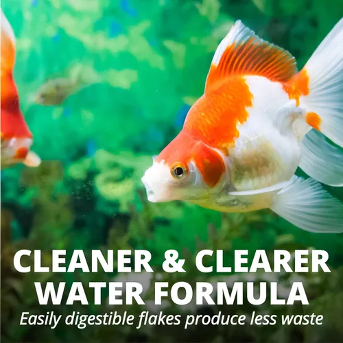 Vista 14 de Tetra Goldfish Flakes, dieta nutricionalmente equilibrada para peces de acuario, copos enriquecidos con vitamina C, 4.52 libras