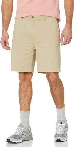 Vista 19 de Yaxa Essentials - Pantalón corto chino de ajuste clásico de 9 pulgadas para hombre