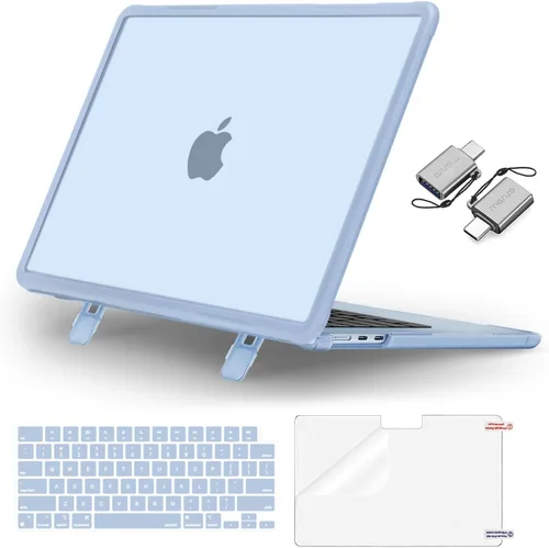 Vista 11 de MOSISO Funda compatible con MacBook Air de 15 pulgadas 2025 2024 2023 lanzamiento M4 A3241 M3 A3114 M2 A2941, carcasa rígida resistente de servicio