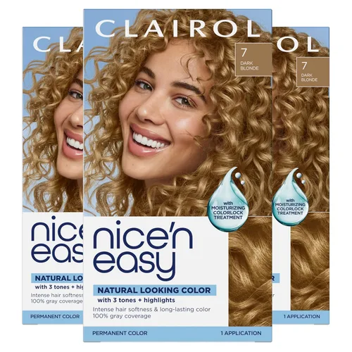 Vista 30 de Clairol - Tinte permanente Nice'n Easy para el cabello, color rubio extra claro 10 (Extra Light Blonde), paquete de 3