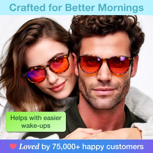 Vista 5 de Orange Blue Light Blocking Glasses for Better Sleep - 99.5% Premium Acetate Migraine Glasses for Women & Men