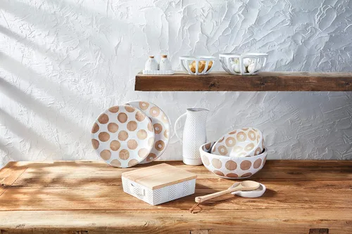 Vista 2 de Mud Pie Juego de soporte para cucharas de cerámica; reposo_" X 5" Cuchara de 12 pulgadas