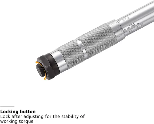 Vista 7 de Yaxa Basics llave dinamométrica de clic de 1/2 pulgada, 20-150 pies-libras, 27.1-203.5 Nm