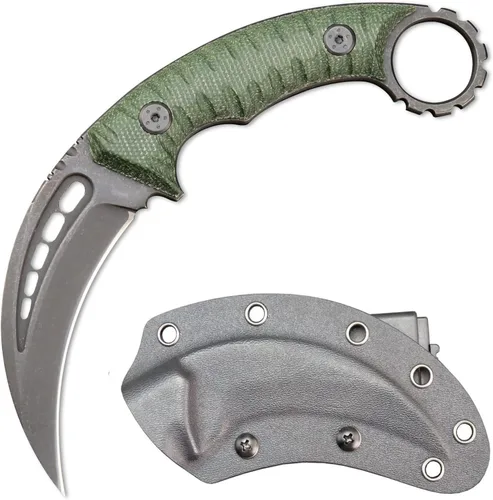 C1112 Cuchillo fijo, cuchillo de hoja fija, hoja de acero D2+mango G10 cuchillos de campamento al aire libre, cuchillos de herramientas EDC con Verde