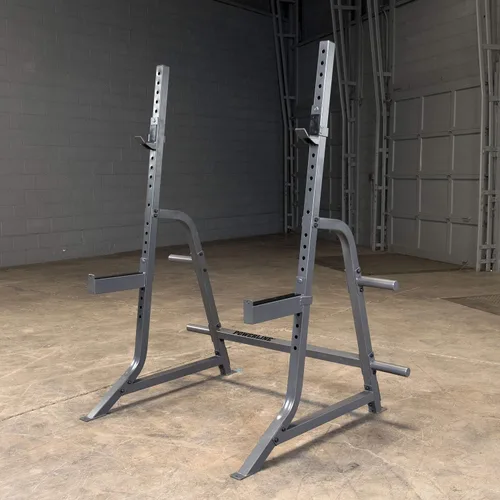 Vista 2 de Body-Solid Powerline - Estante ajustable multifunción para pesas, capacidad de 600 libras (PMP150)