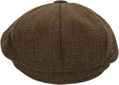 Vista 2 de Walker and Hawkes - Gorra unisex de tweed de 8 paneles Newsboy Bakerboy