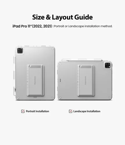 Vista 7 de Ringke Fusion with Outstanding Funda + soporte Funda compatible con iPad Pro de 11 pulgadas (4 2022, 3 2021, 2 2020, 1 2018), funda transparente