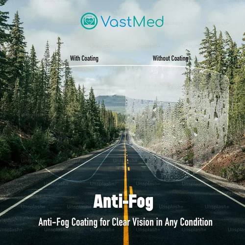 Vista 3 de Gafas de seguridad protectoras antivaho con lente transparente de visión amplia, ajustables para el polvo que se ajustan sobre las gafas