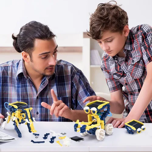 Vista 2 de Proyectos STEM 11-en-1 Juguete de Robot Solar para Niños de 8-12 años, Kits Científicos de Robótica Educativa para Construir, Regalos de Navidad