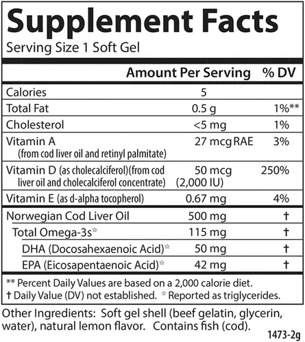 Vista 4 de Carlson - Gemas solares D, suplemento de vitamina D3 y Omega-3, 2000 UI (50 mcg) de vitamina D3, 115 mg de Omega-3 EPA y DHA Suplemento, capturado