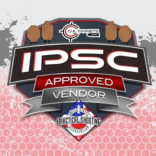 Vista 7 de Objetivos oficiales de cartón USPSA/IPSC, objetivo de torso para competición, objetivo de tiro de silueta, objetivos de cartón. Fabricado en EE. UU