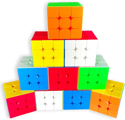 Vista 9 de CFMOUR Juego de cubos de velocidad 2x2 3x3 - Paquete de cubos mágicos Moyu Meilong 2C+3C sin calcomanías Cubos de rompecabezas rápidos, suaves